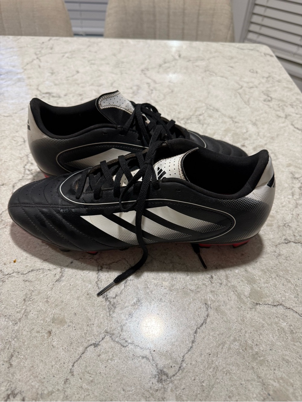 adidas Black and White Men's Soccer Cleats